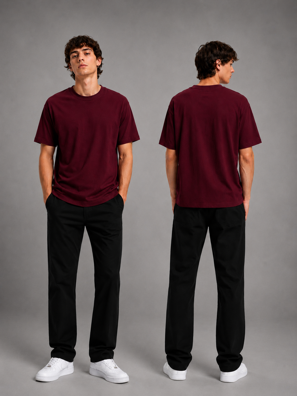 ZEUS Oversized Tee – Burgundy